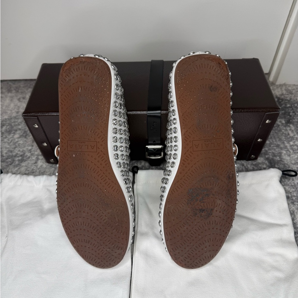 Alaia Rhinestone Ballet Flats - Picture 8 of 15